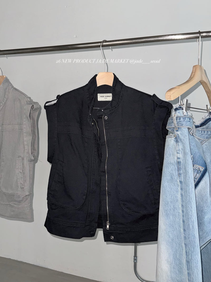 Jade Market - Korean Women Fashion - #momslook - Mood Buckle Vest - 12