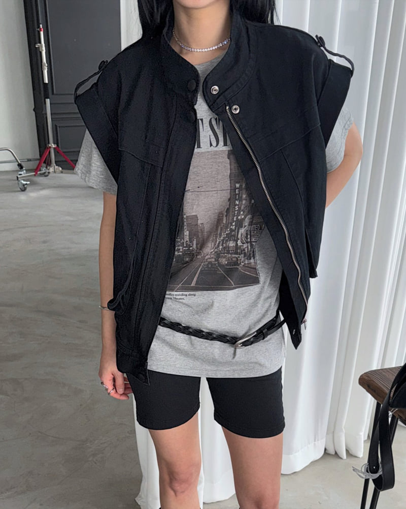 Jade Market - Korean Women Fashion - #momslook - Mood Buckle Vest - 6
