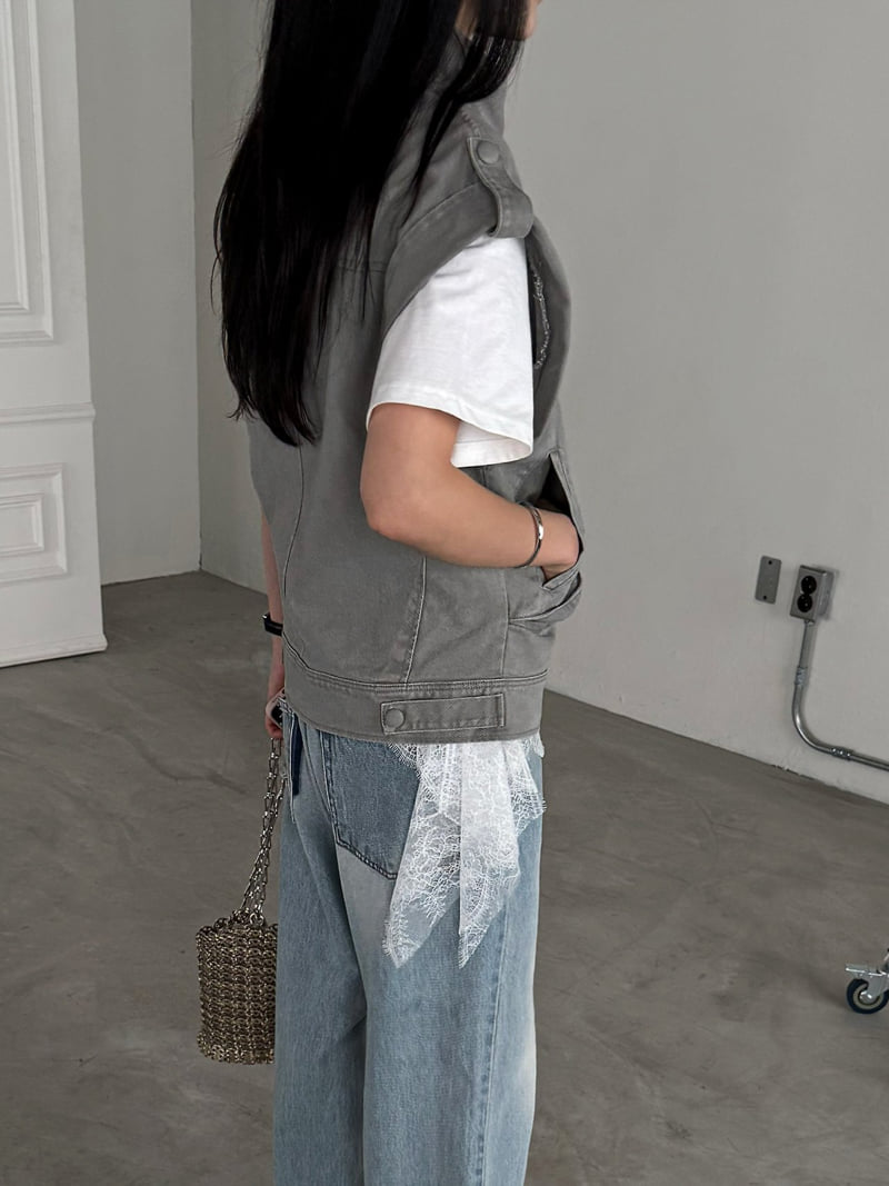 Jade Market - Korean Women Fashion - #momslook - Mood Buckle Vest - 8
