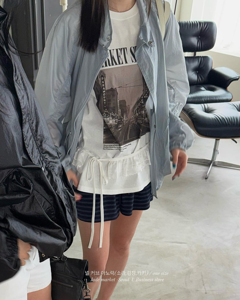 Jade Market - Korean Women Fashion - #momslook - Curve Windbreaker Jacket - 7