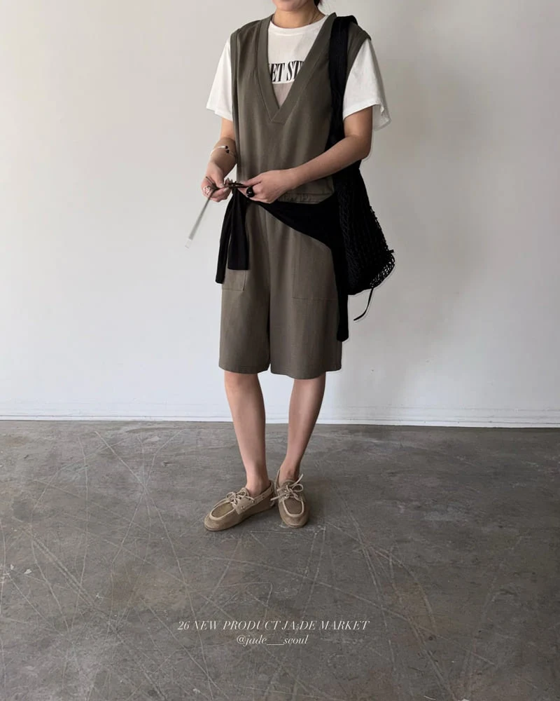 Jade Market - Korean Women Fashion - #momslook - Nut Jumpsuit