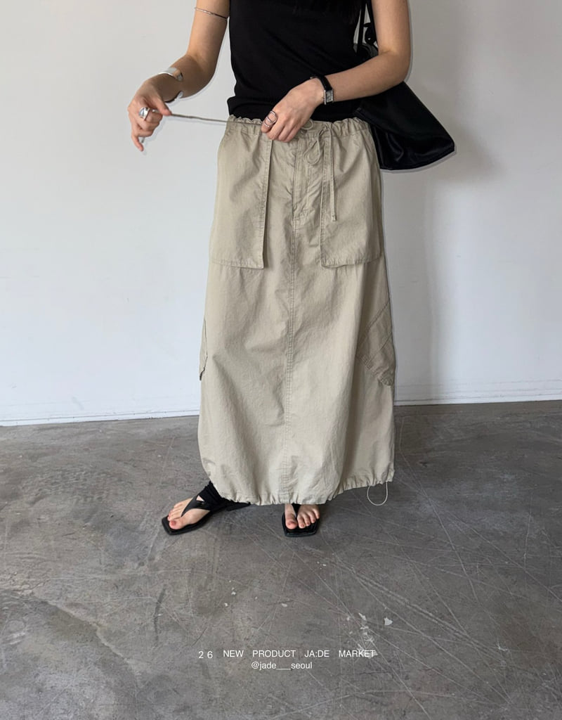 Jade Market - Korean Women Fashion - #momslook - Pocket Long Skirt - 2