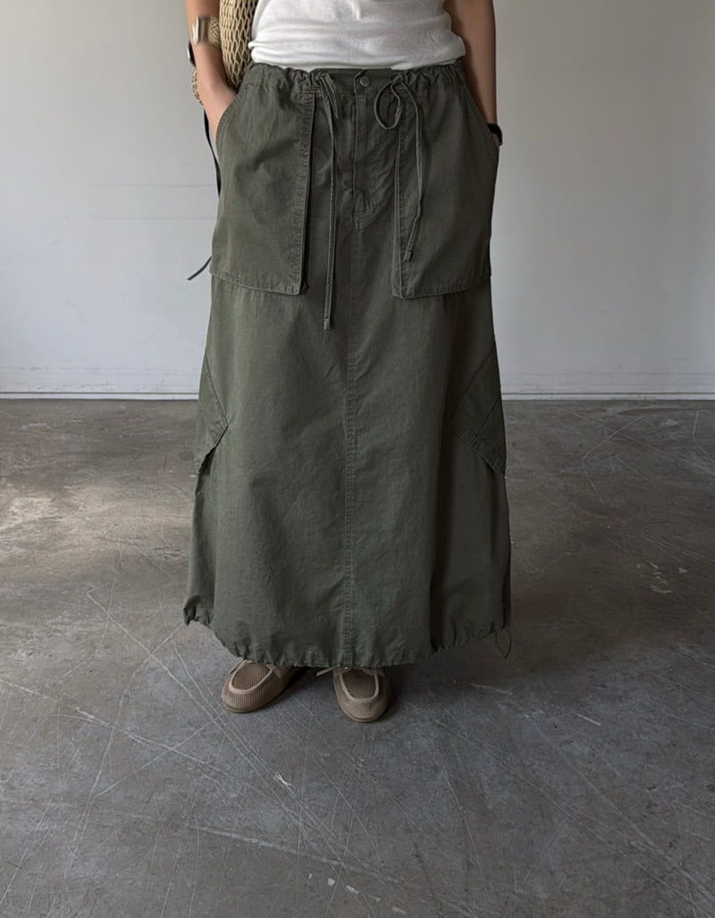 Jade Market - Korean Women Fashion - #momslook - Pocket Long Skirt - 6