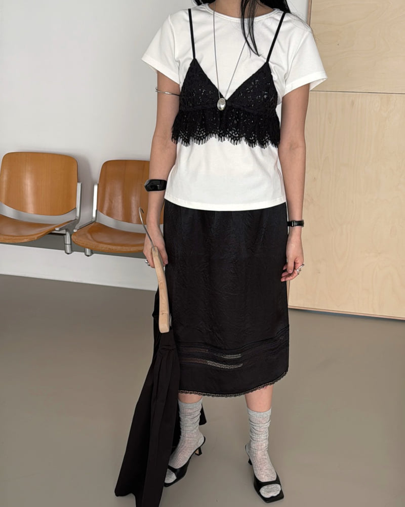 Jade Market - Korean Women Fashion - #momslook - Charming Lace Skirt - 12