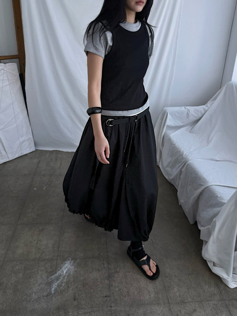 Jade Market - Korean Women Fashion - #momslook - Contrast Layered Tee - 10