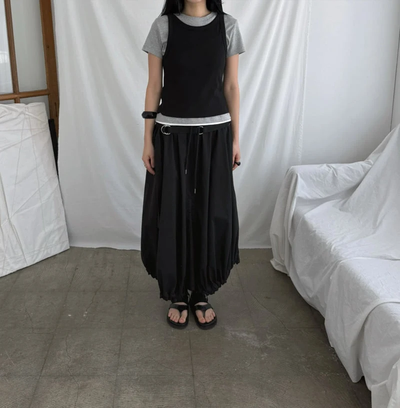 Jade Market - Korean Women Fashion - #momslook - Contrast Layered Tee - 8