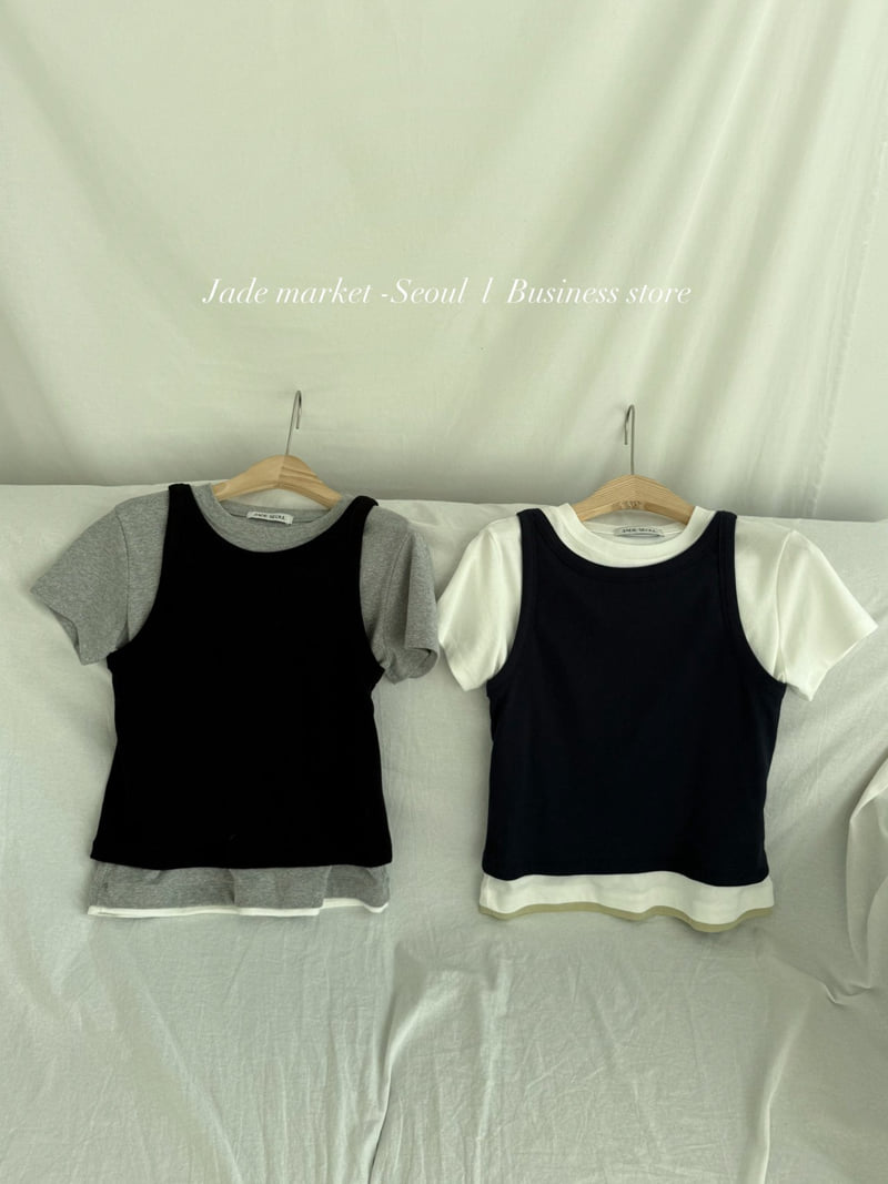 Jade Market - Korean Women Fashion - #restrostyle - Line Top - 2
