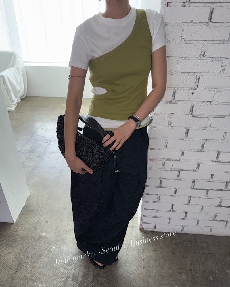 Jade Market - Korean Women Fashion - #shopsmall - Side Asymmetric Top - 2