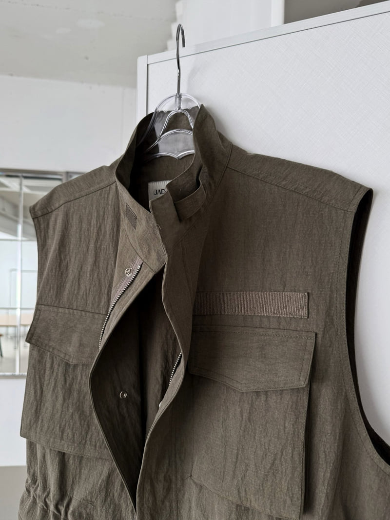 Jade Market - Korean Women Fashion - #womensfashion - Sand Pocket Vest - 8