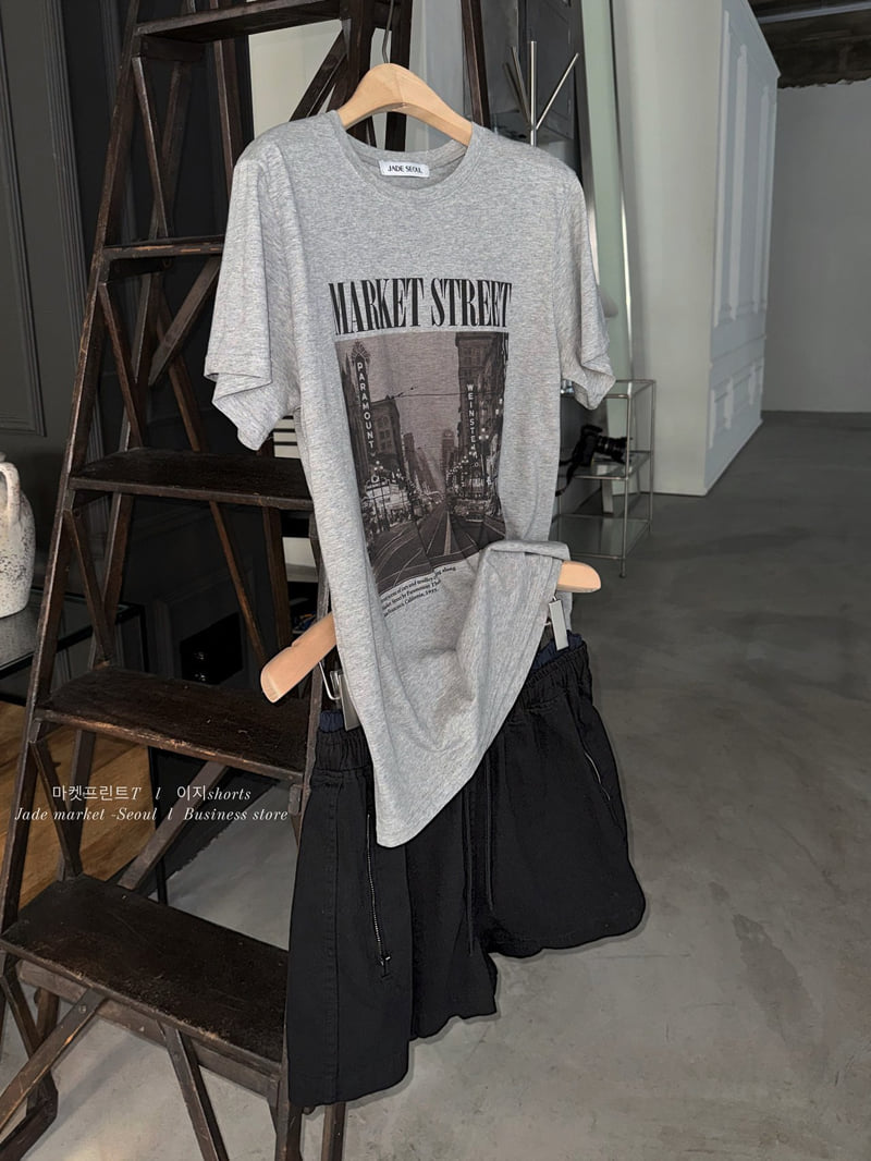 Jade Market - Korean Women Fashion - #momslook - Market Graphic Tee - 4