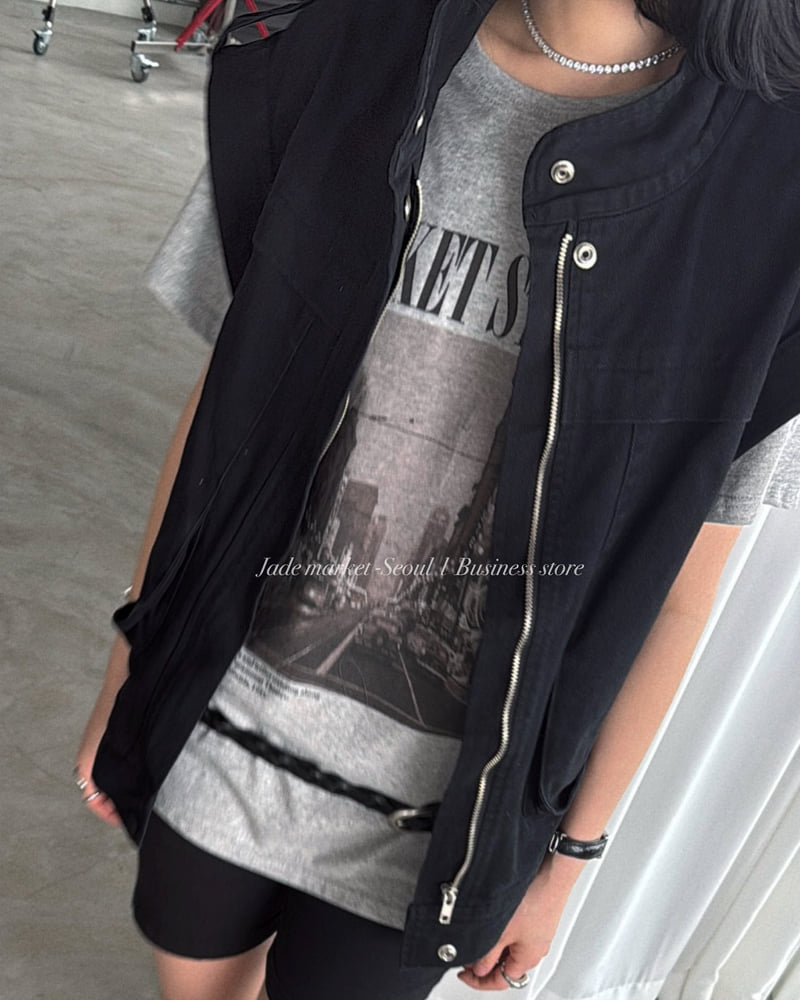 Jade Market - Korean Women Fashion - #womensfashion - Mood Buckle Vest - 5