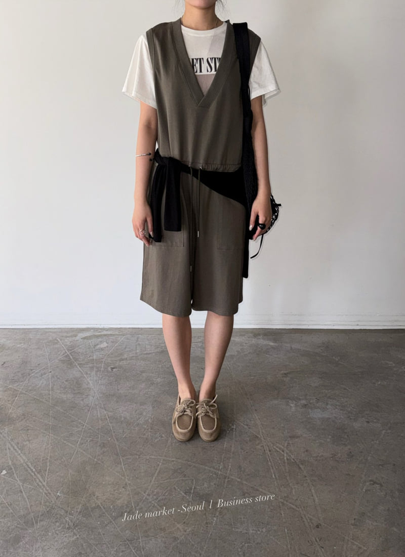 Jade Market - Korean Women Fashion - #momslook - Nut Jumpsuit - 4
