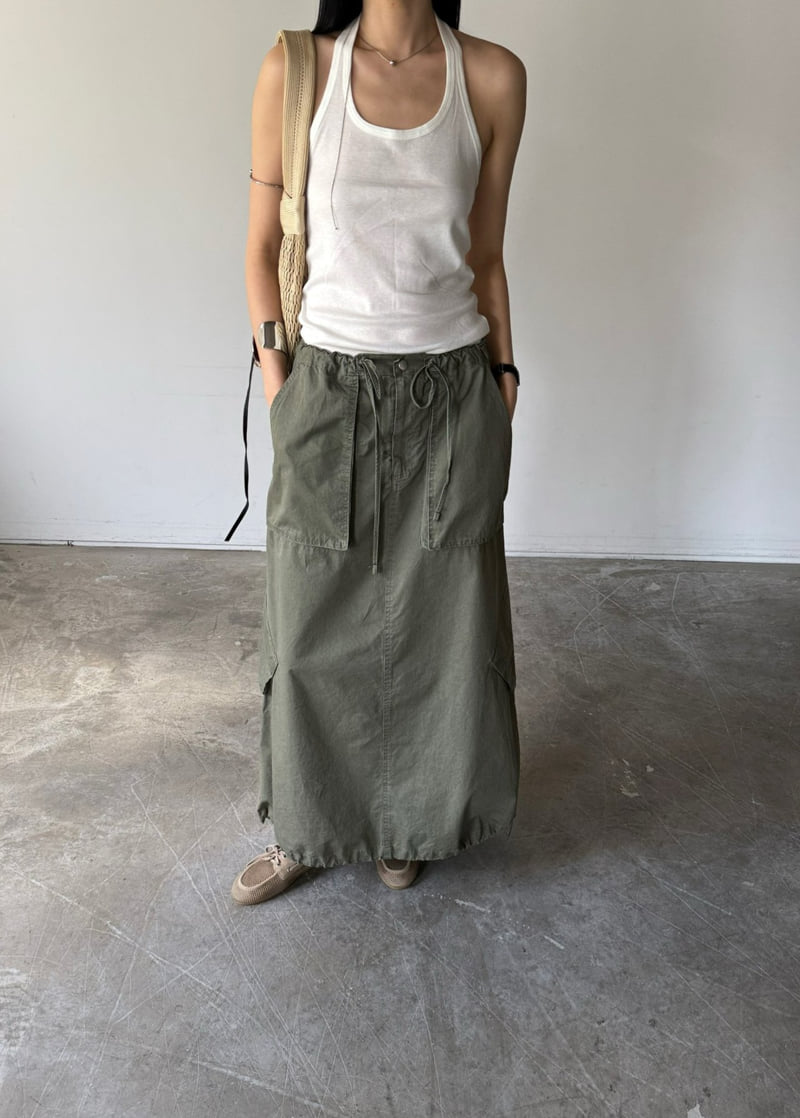 Jade Market - Korean Women Fashion - #womensfashion - Pocket Long Skirt - 3