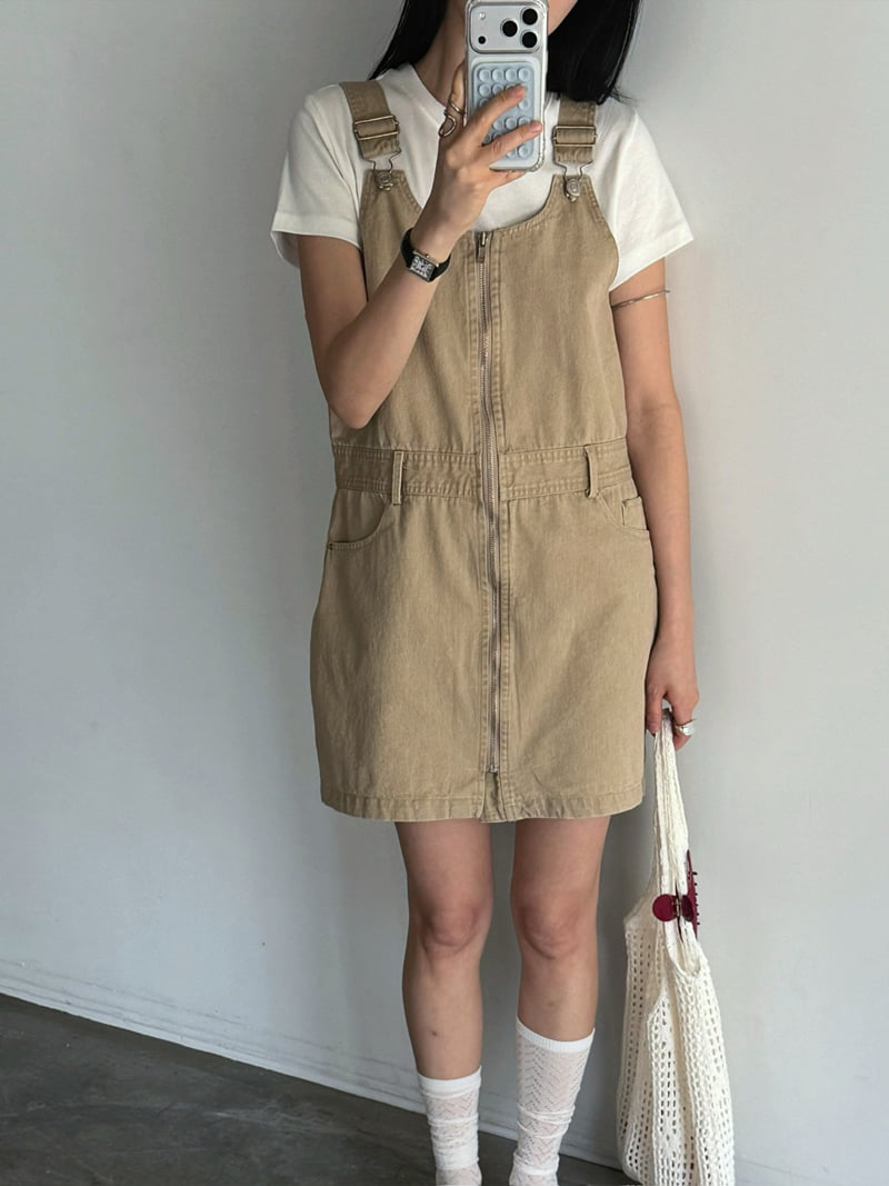 Jade Market - Korean Women Fashion - #momslook - Zipper Mini Dress - 4
