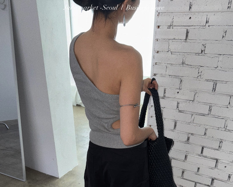 Jade Market - Korean Women Fashion - #womensfashion - Side Asymmetric Top - 8