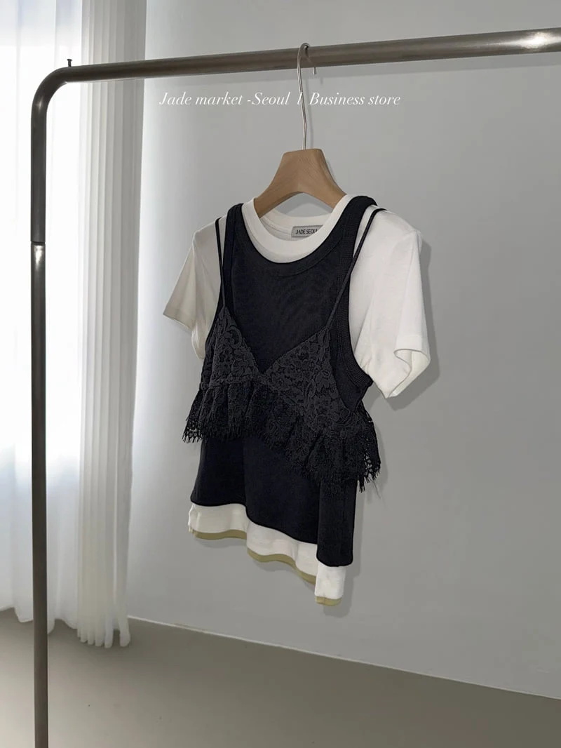 Jade Market - Korean Women Fashion - #womensfashion - Lace Top - 11