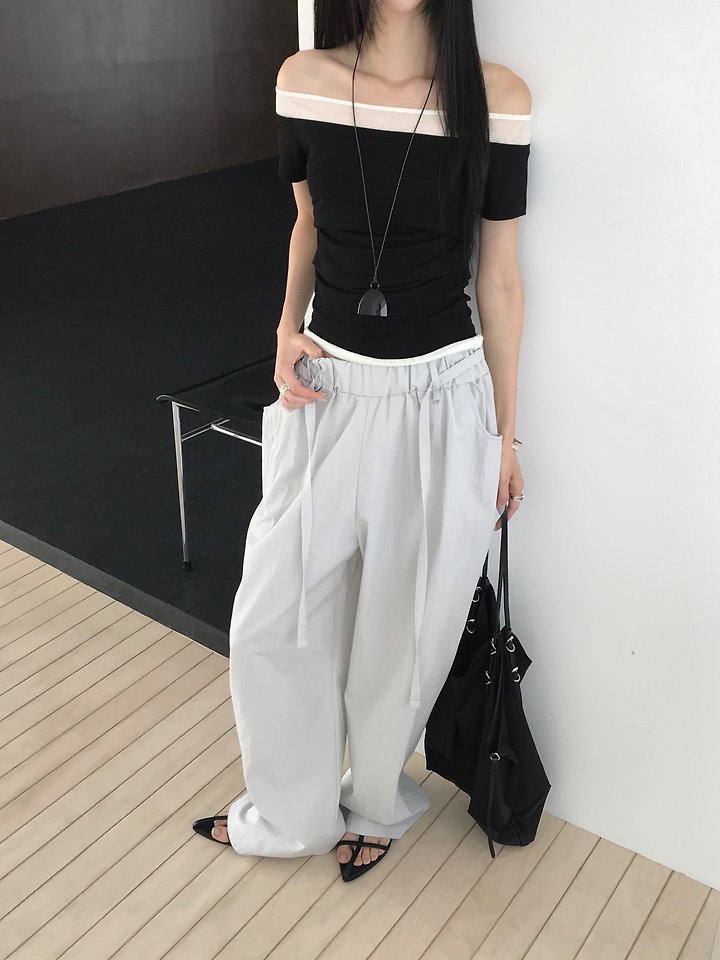 Jeiin - Korean Women Fashion - #momslook - Two-Tone Tee - 10