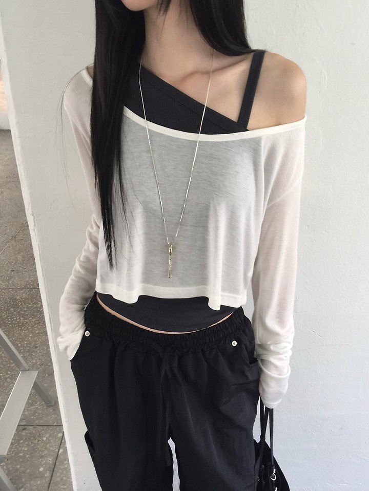 Jeiin - Korean Women Fashion - #momslook - Line Sleeveless Top - 11