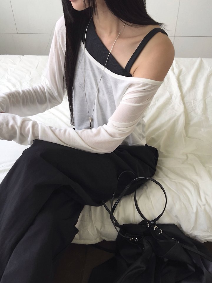 Jeiin - Korean Women Fashion - #momslook - Line Sleeveless Top - 9