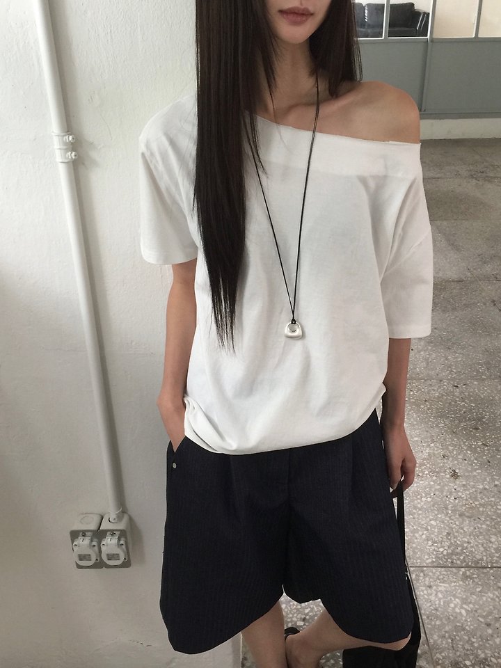 Jeiin - Korean Women Fashion - #momslook - Cut Tee - 3