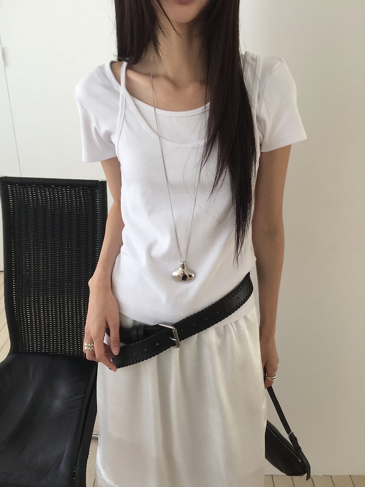 Jeiin - Korean Women Fashion - #momslook - With Set (Short Sleeve + Sleeveless) - 7