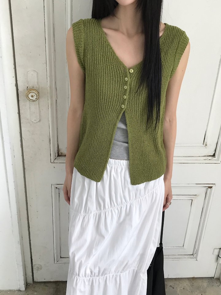 Jeiin - Korean Women Fashion - #pursuepretty - Aqua Sleeveless Top - 7