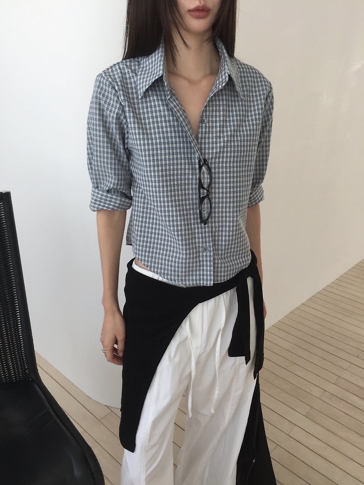 Jeiin - Korean Women Fashion - #restrostyle - Plan Shirt - 9