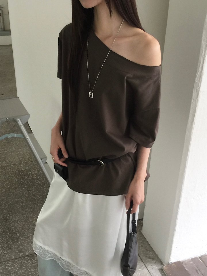Jeiin - Korean Women Fashion - #vintageinspired - Cut Tee - 11