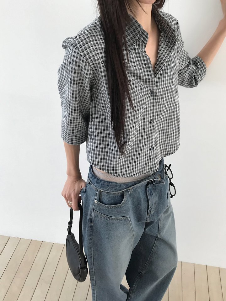 Jeiin - Korean Women Fashion - #vintageinspired - Plan Shirt - 6