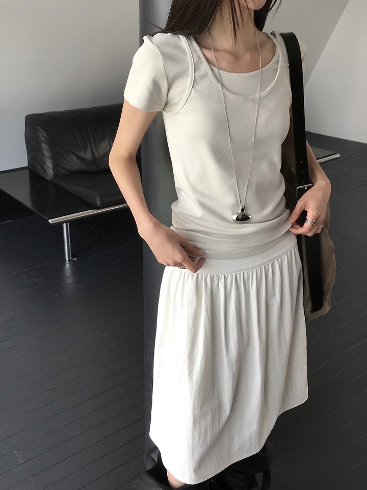 Jeiin - Korean Women Fashion - #vintagekidsstyle - With Set (Short Sleeve + Sleeveless) - 11