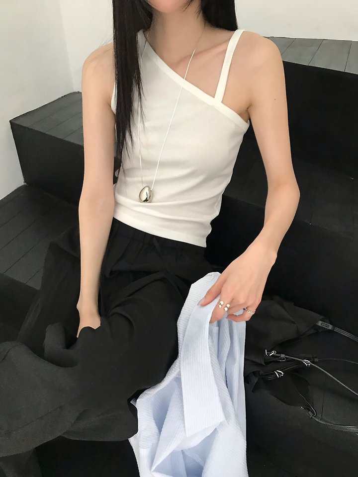 Jeiin - Korean Women Fashion - #womensfashion - Line Sleeveless Top - 6