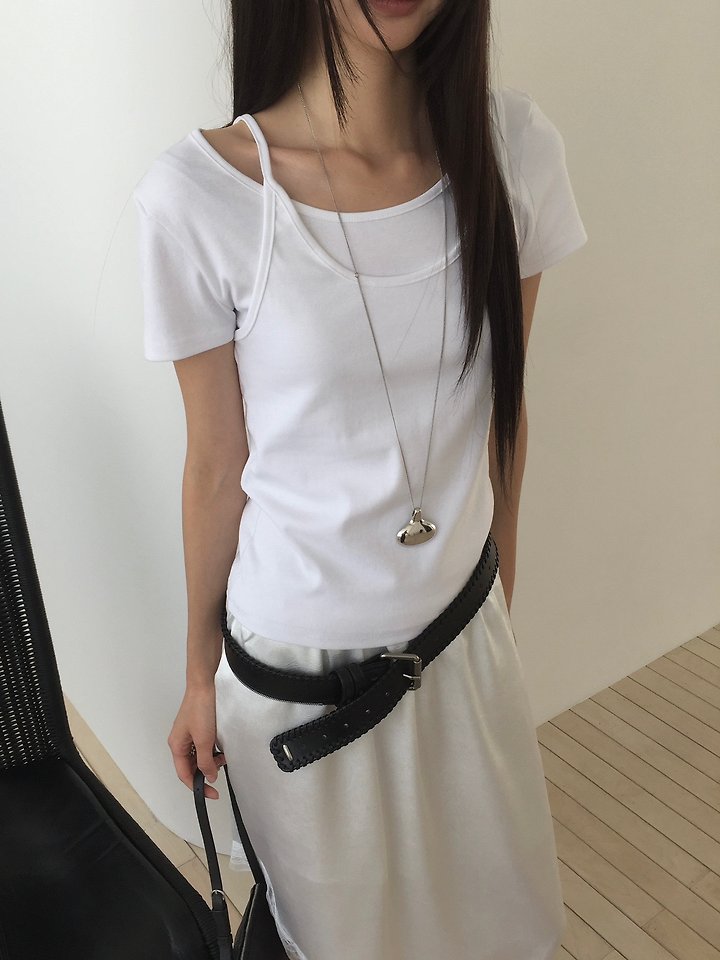 Jeiin - Korean Women Fashion - #womensfashion - With Set (Short Sleeve + Sleeveless) - 5