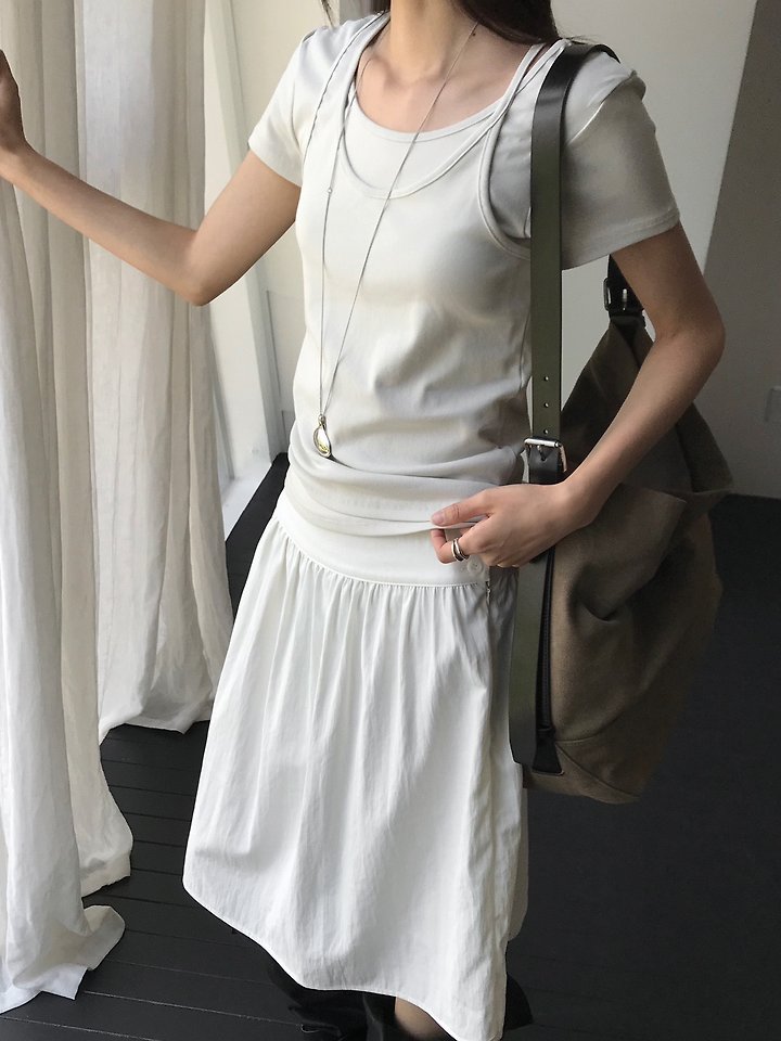 Jeiin - Korean Women Fashion - #womensfashion - With Set (Short Sleeve + Sleeveless) - 9
