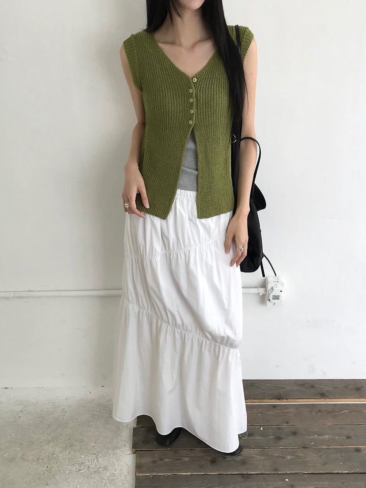 Jeiin - Korean Women Fashion - #momslook - Aqua Sleeveless Top - 4