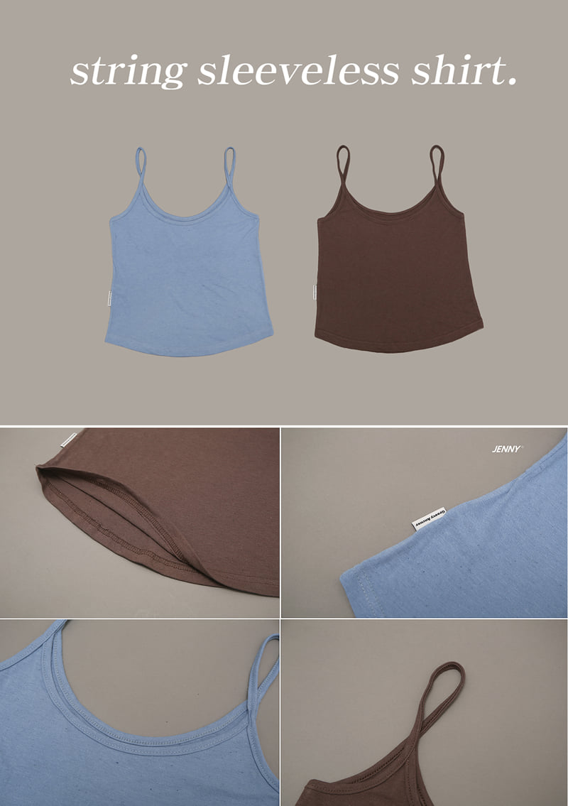 Jenny Basic - Korean Children Fashion - #childrensboutique - String Sleeveless Tee - 11