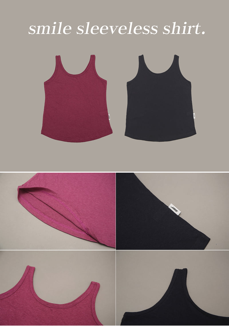 Jenny Basic - Korean Children Fashion - #discoveringself - Smile Sleeveless Tee - 11