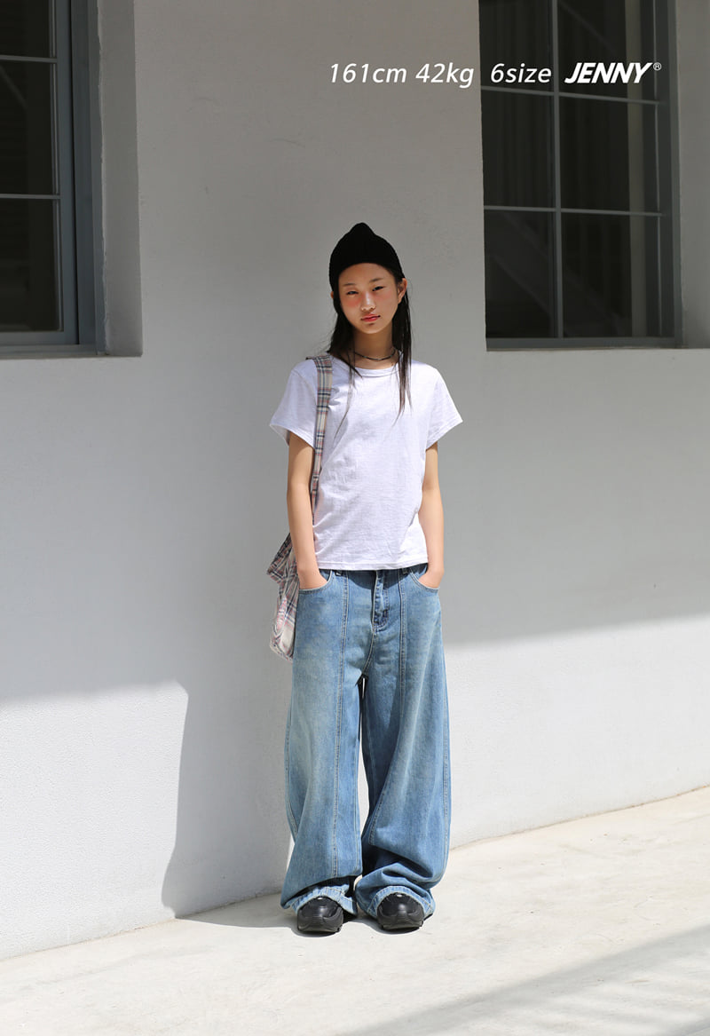 Jenny Basic - Korean Children Fashion - #kidsshorts - 2607 Long Denim Pants - 7