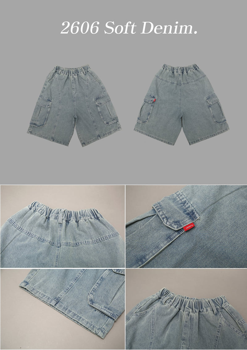 Jenny Basic - Korean Children Fashion - #minifashionista - 2606 Soft Cargo Denim Pants - 10