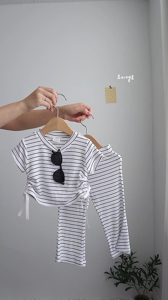 Joy ello - Korean Children Fashion - #Kfashion4kids - Stripe String Set - 3