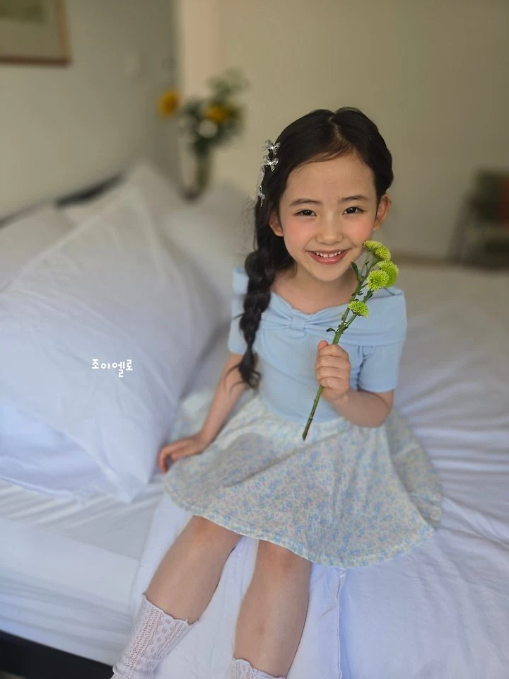 Joy ello - Korean Children Fashion - #childofig - Ribbon Shoulder Tee