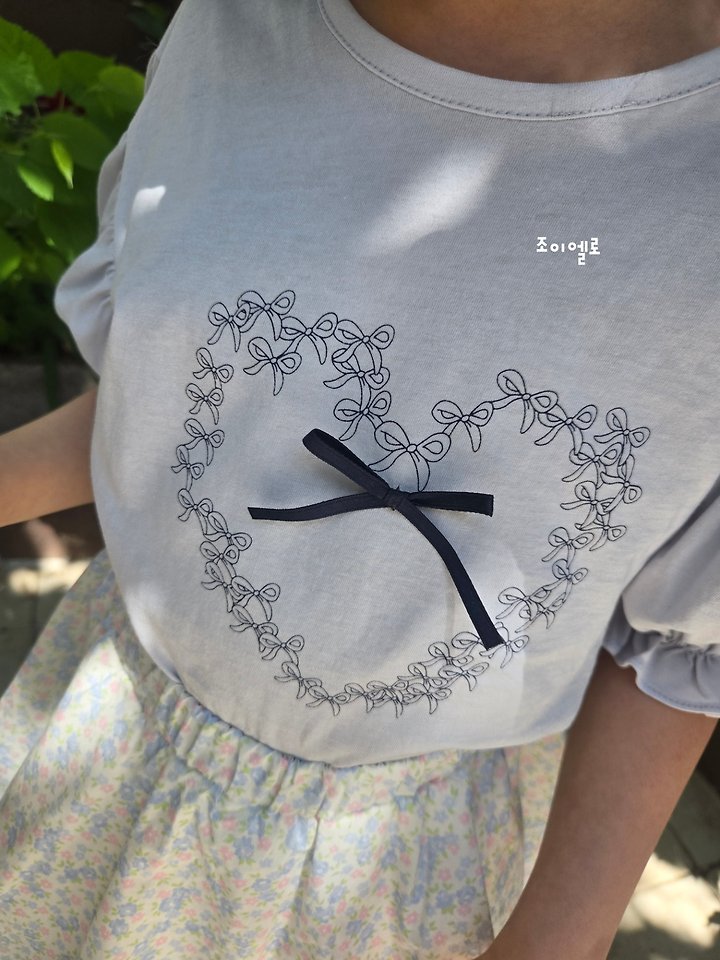 Joy ello - Korean Children Fashion - #childrensboutique - Ribbon Puff Tee - 3