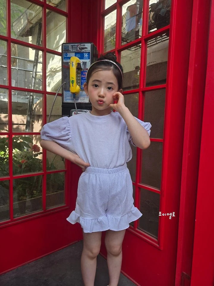 Joy ello - Korean Children Fashion - #designkidswear - Check Frill Set - 7
