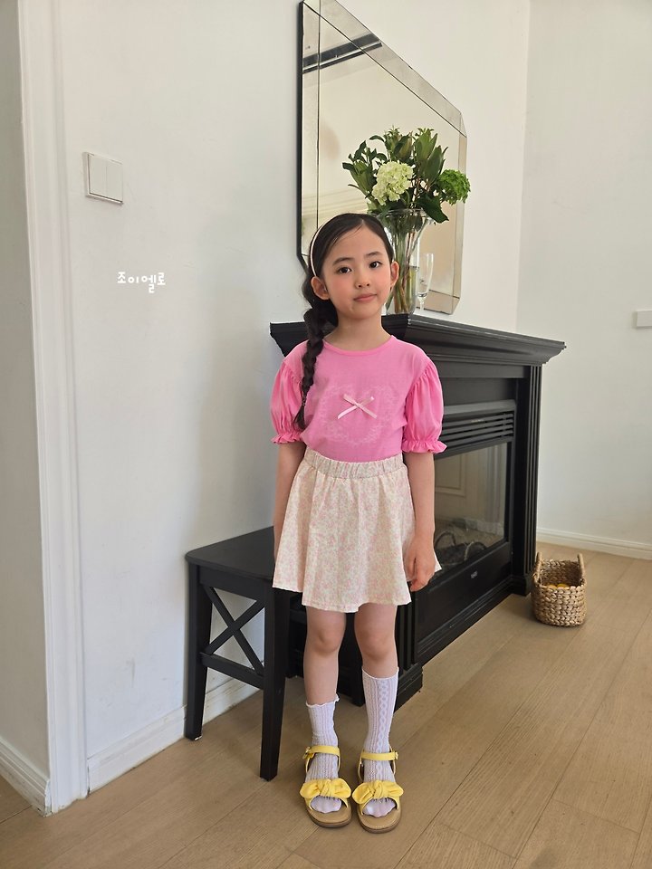 Joy ello - Korean Children Fashion - #discoveringself - Ribbon Puff Tee - 5