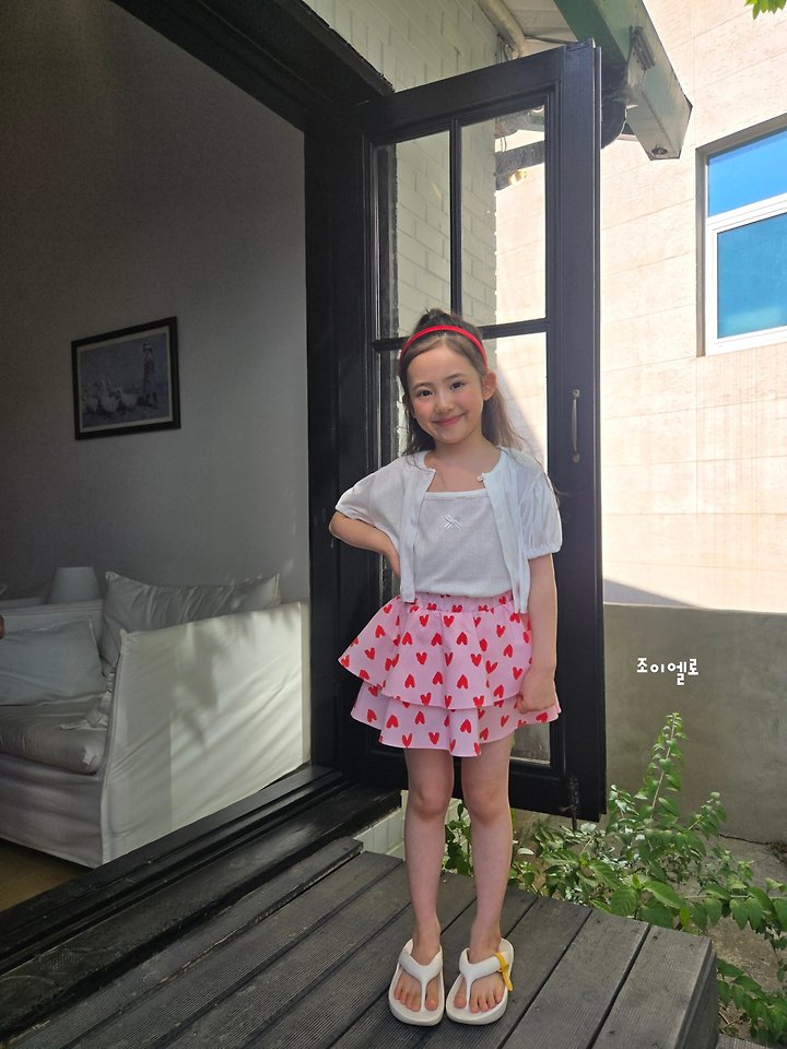 Joy ello - Korean Children Fashion - #discoveringself - Heart Cancan Leggings Skirt - 2