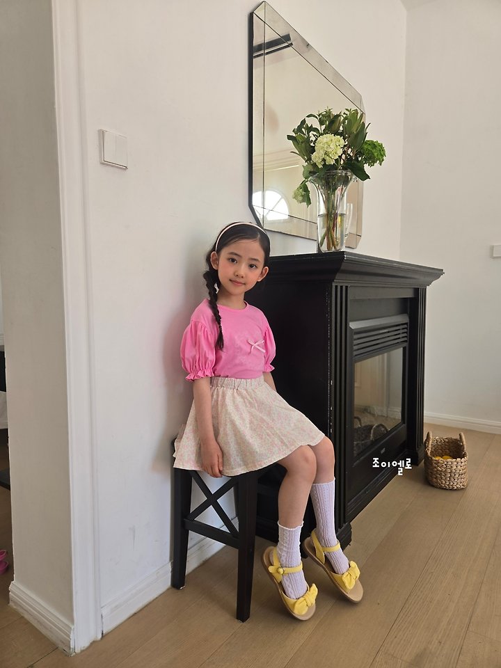 Joy ello - Korean Children Fashion - #fashionkids - Ribbon Puff Tee - 6