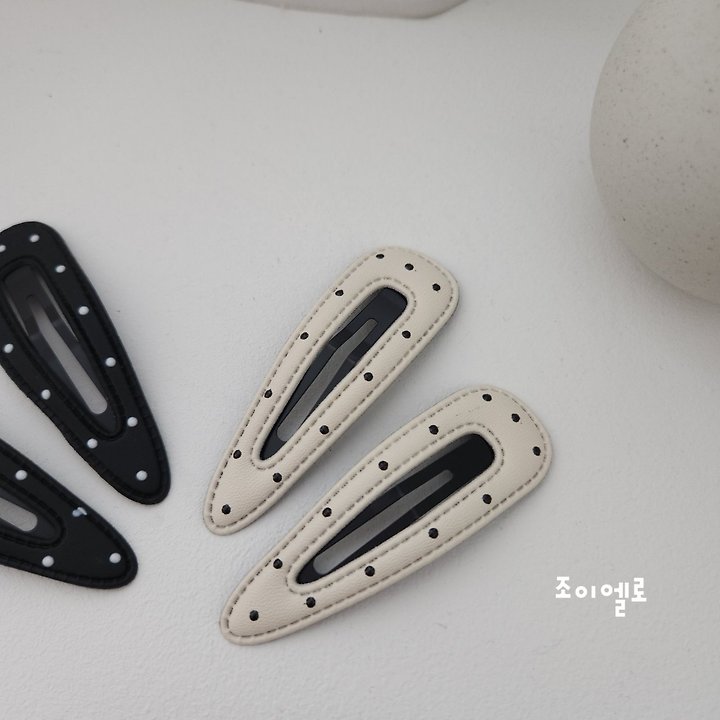 Joy ello - Korean Children Fashion - #fashionkids - Dot Hair Clip Set - 7