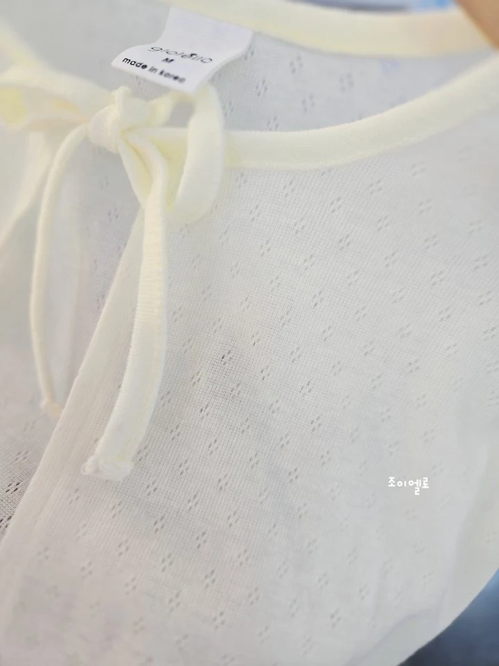 Joy ello - Korean Children Fashion - #kidsshorts - Eyelet Cardigan - 2