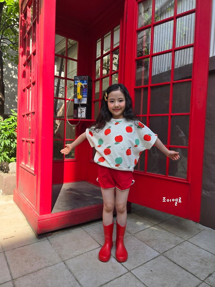 Joy ello - Korean Children Fashion - #kidsshorts - Apple Set