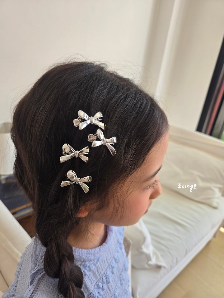 Joy ello - Korean Children Fashion - #kidsshorts - Silver Hair Clip Set - 9