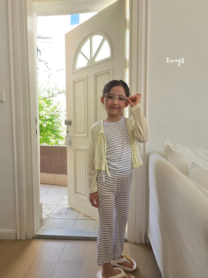 Joy ello - Korean Children Fashion - #kidsstore - Eyelet Cardigan - 3